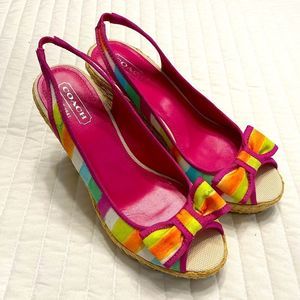 Coach Grace Wedge Sandals Women Size 8